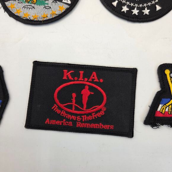 Lot of 9 USA Patriotic Eagle Flag Embroidered Patches Sew On Craft DIY Set - Picture 4 of 11